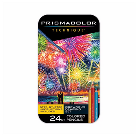 Prismacolor Pencil Set of 24 – Techniques Fireworks Drawing Set