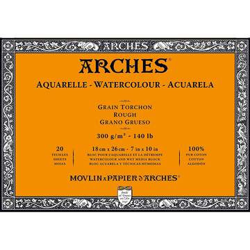 Arches - Watercolour Block - Rough 300gsm - 18x26cm