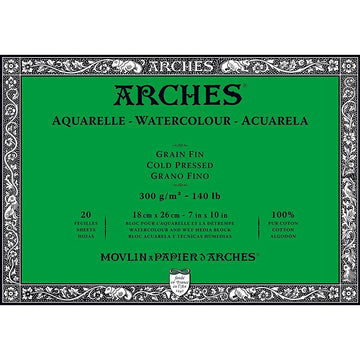 Arches - Watercolour Block - Cold Pressed 300gsm - 18x26cm