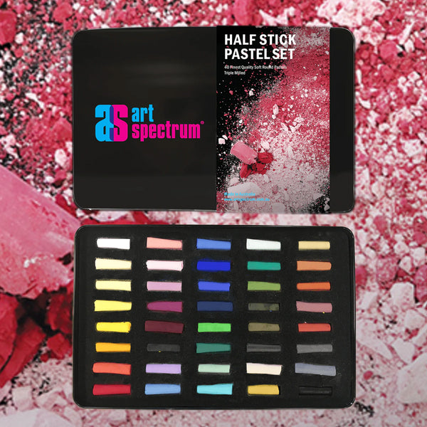 Art Spectrum - Artists' Soft Pastels - Half Stick Assorted Set - Tin of 40