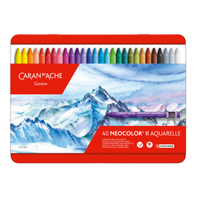 Caran d'Ache Neocolor II™ Watersoluble Wax Crayon - 40 Set