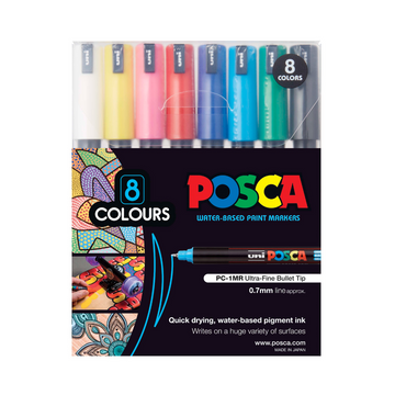 POSCA PC-1MR - 8 Colour Set