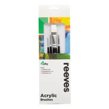Reeves Acrylic Brush Sets - 4 Set