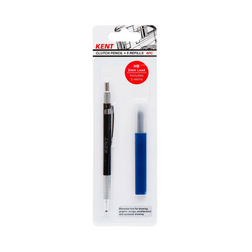 Kent Clutch Pencil + 5 Refills (2mm HB)