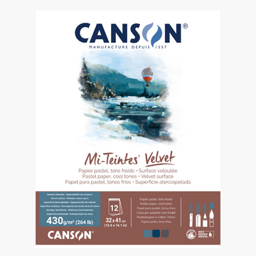 Canson Mi-Teintes Velvet Paper - Cool Tones - 32x41cm Pad