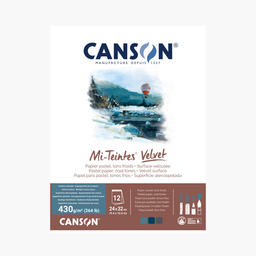 Canson Mi-Teintes Velvet Paper - Cool Tones - 24x32cm Pad