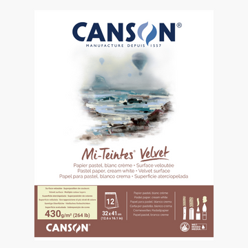 Canson Mi-Teintes Velvet Paper - Cream - 32x41cm Pad