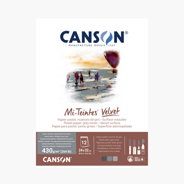Canson Mi-Teintes Velvet Paper - Grey Tones - 24x32cm Pad