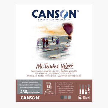 Canson Mi-Teintes Velvet Paper - Grey Tones - 32x41cm Pad