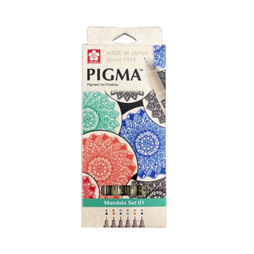 SAKURA PIGMA MICRON 01 PEN - 6 Colour Set