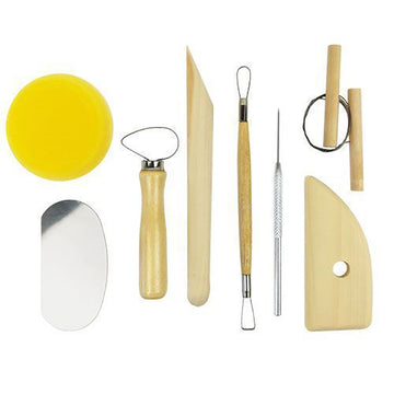 Pottery Tool Set 10pc with Carry Bag