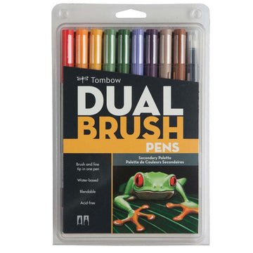 Tombow Dual Brush Pen Secondary Palette - Set of 10