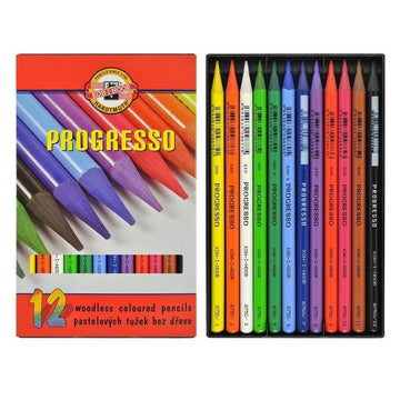 Koh-I-Noor Progresso Coloured Pencils - Set of 12