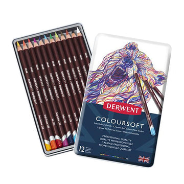 Derwent Coloursoft Pencils - 12 Set