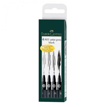 Faber-Castell Pitt Artist Pen India Ink Pen - Set of 4