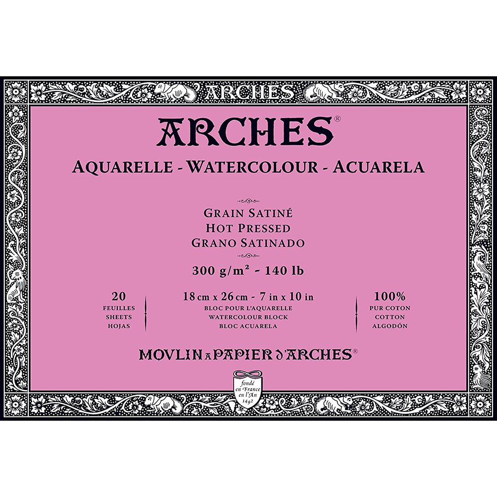 Arches - Watercolour Block - Hot Pressed 300gsm - 31x41cm
