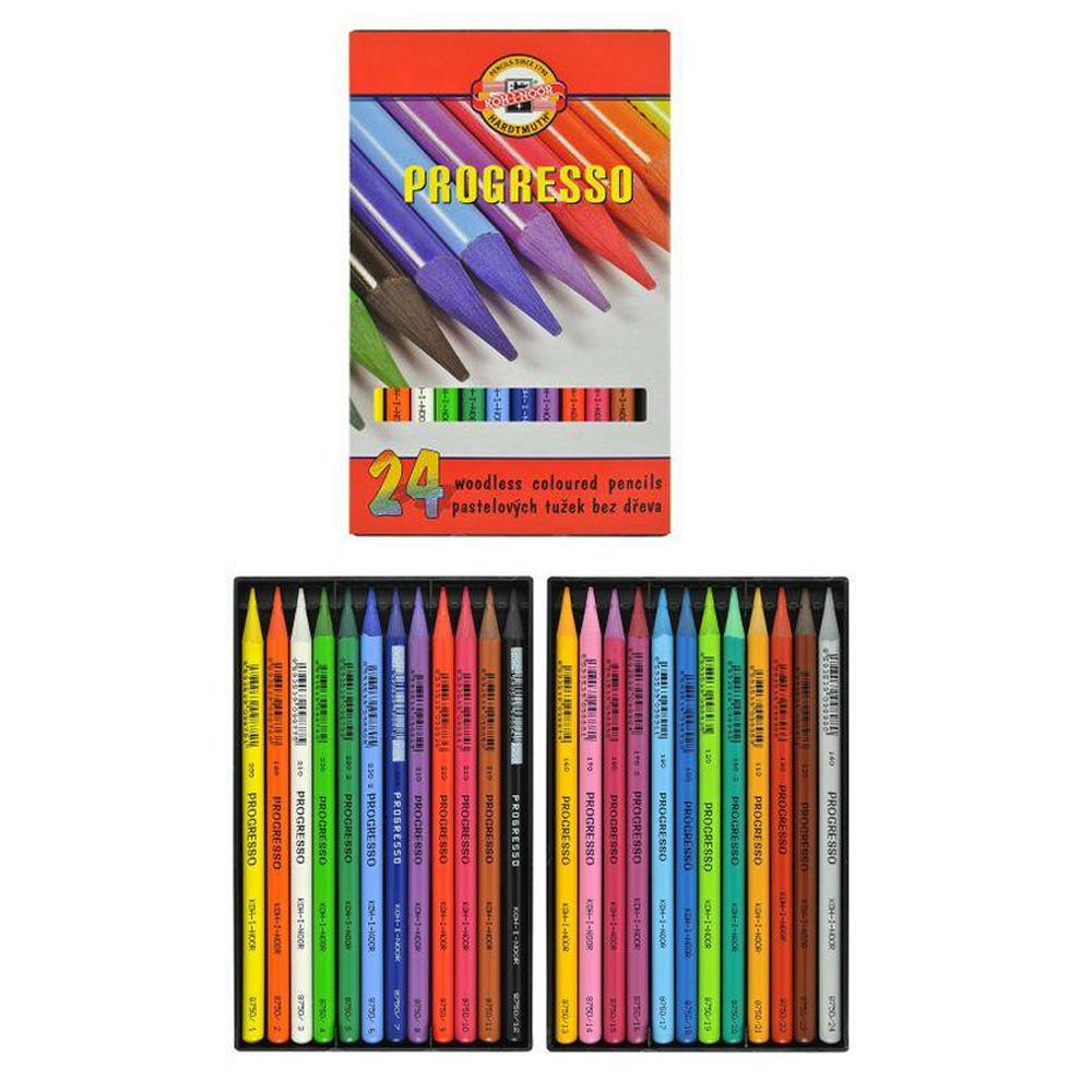 Koh-I-Noor Progresso Coloured Pencils - Set of 24