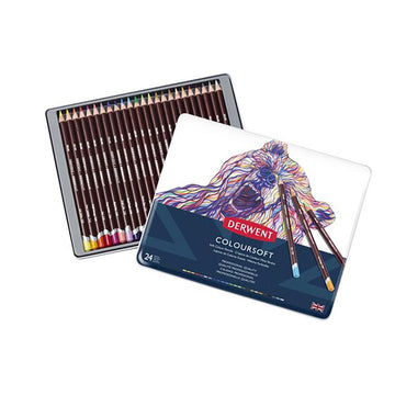 Derwent Coloursoft Pencils - 24 Set