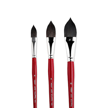 NEEF - 4600 Oval Pointed Squirrel / Taklon - Short Handle