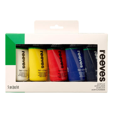 Reeves Artists' Acrylic Colour 5 Tube Set