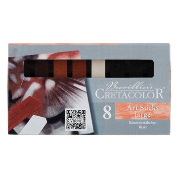 CRETACOLOR LARGE ARTIST STICKS - 8 SET
