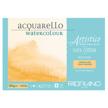 Fabriano Artistico Pads - Cold Pressed - 300gsm - A3