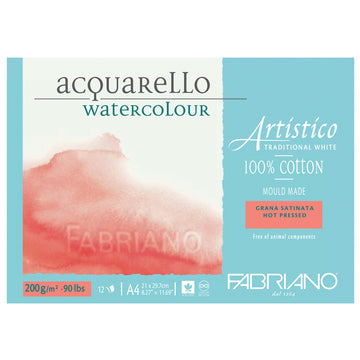 Fabriano Artistico Pads - Hot Pressed - 200gsm - A4