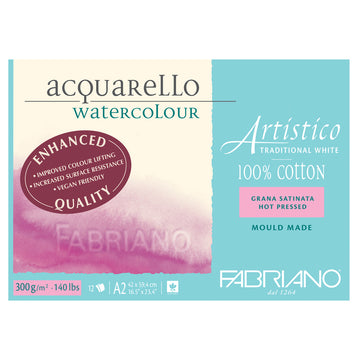 Fabriano Artistico Pads - Hot Pressed - 300gsm - A2