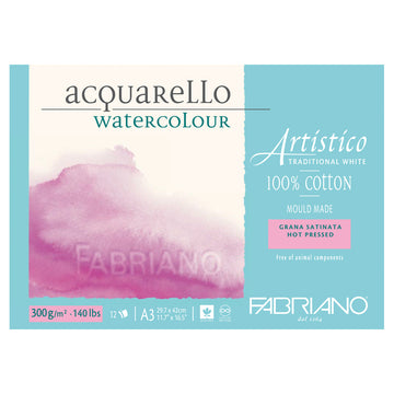 Fabriano Artistico Pads - Hot Pressed - 300gsm - A3