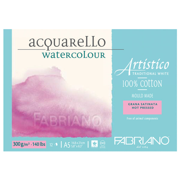 Fabriano Artistico Pads - Hot Pressed - 300gsm - A5