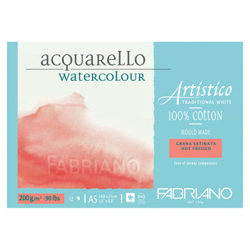Fabriano Artistico Pads - Hot Pressed - 200gsm - A5