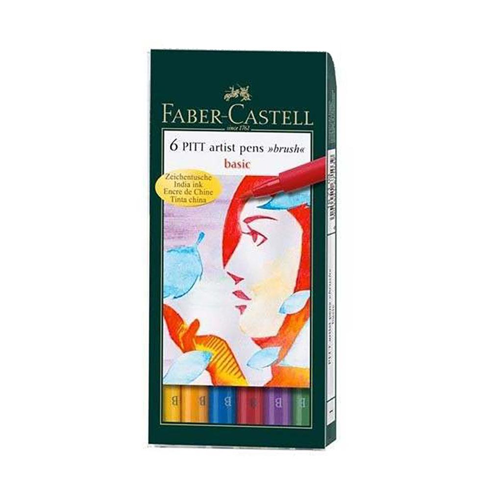 Faber-Castell Pitt Artist Pens Basic Set of 6