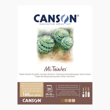 Canson Mi-Teintes Pastel Paper - Brown Tones - 24x32cm Pad