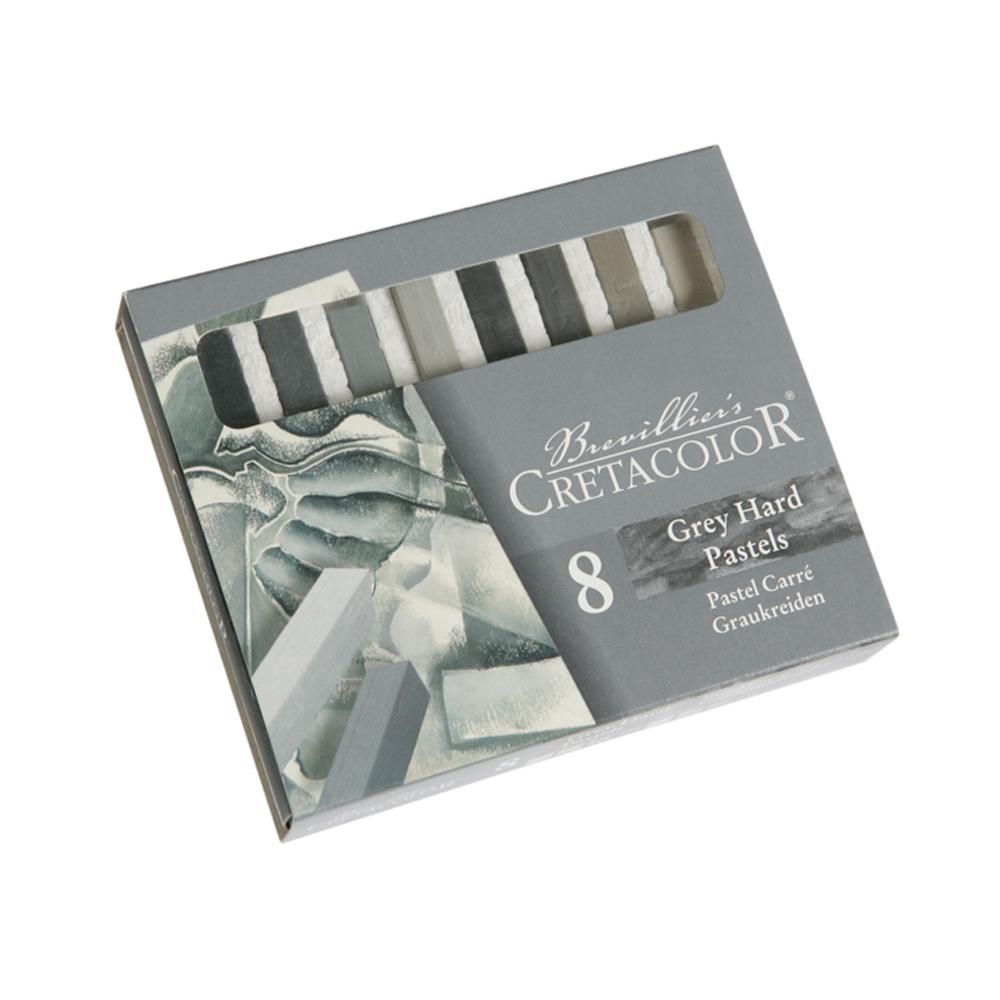 CRETACOLOR Grey Hard Pastels - 8 Assorted