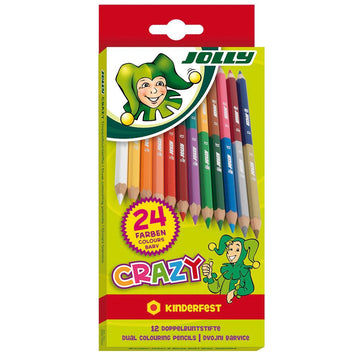 Jolly Superstick Crazy Pencils (12 Pencils / 24 Colours)