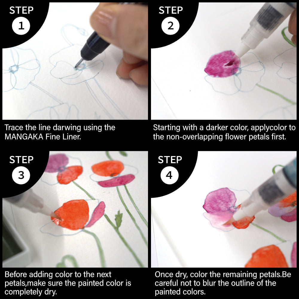 ZIG Exploring Watercolour - How to Paint Flowers - Glazing