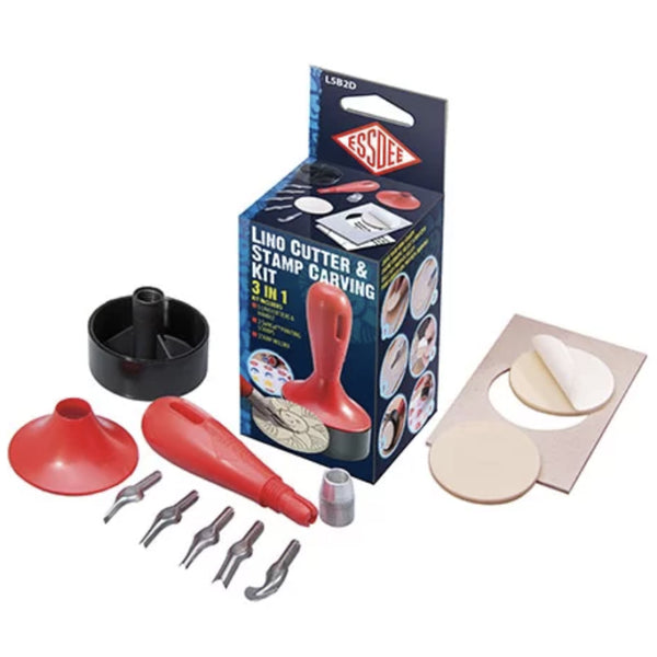 Essdee 3 in 1 Lino Cutter & Stamp Carving Kit