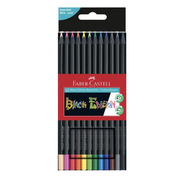 Faber-Castell Black Edition colour pencil, cardboard box of 12