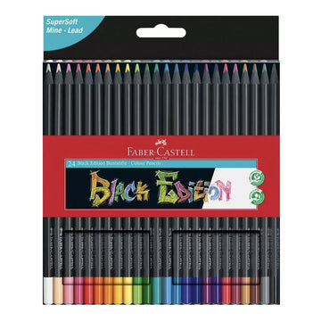 Faber-Castell Black Edition colour pencil, cardboard box of 24