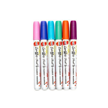 Graffiti Chisel Tip Brights Fabric Markers - 6 Pack