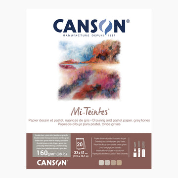 Canson Mi-Teintes Pastel Paper - Grey Tones - 32x41cm Pad