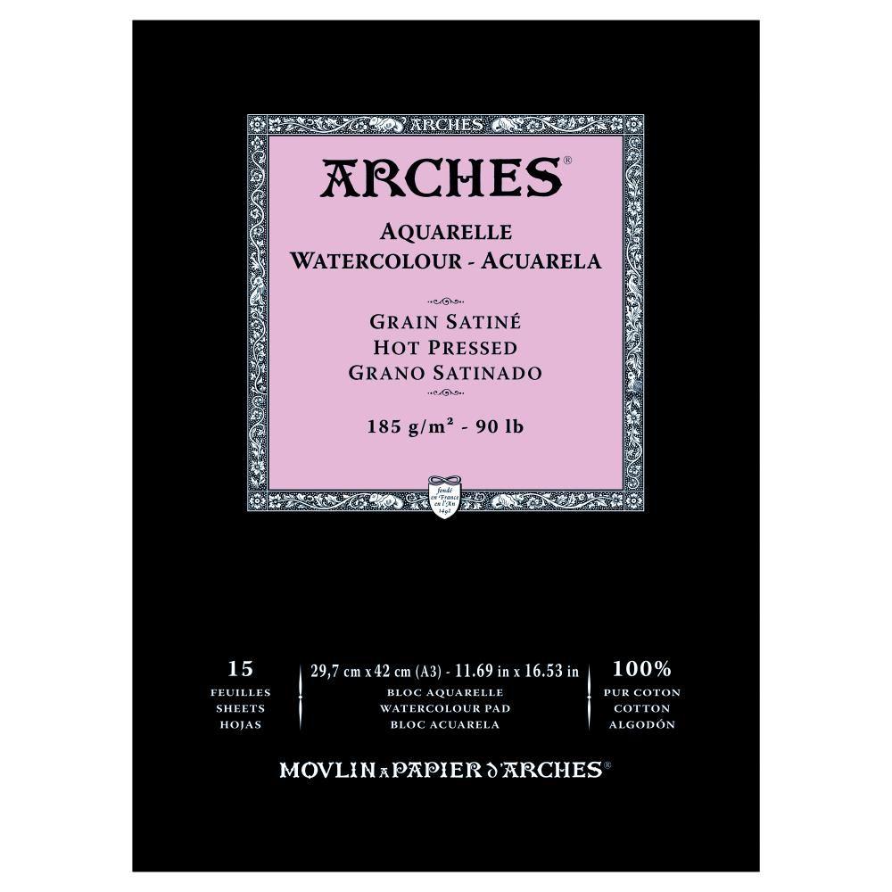 Arches Watercolour Pads - Hot Pressed - 185gsm - A3