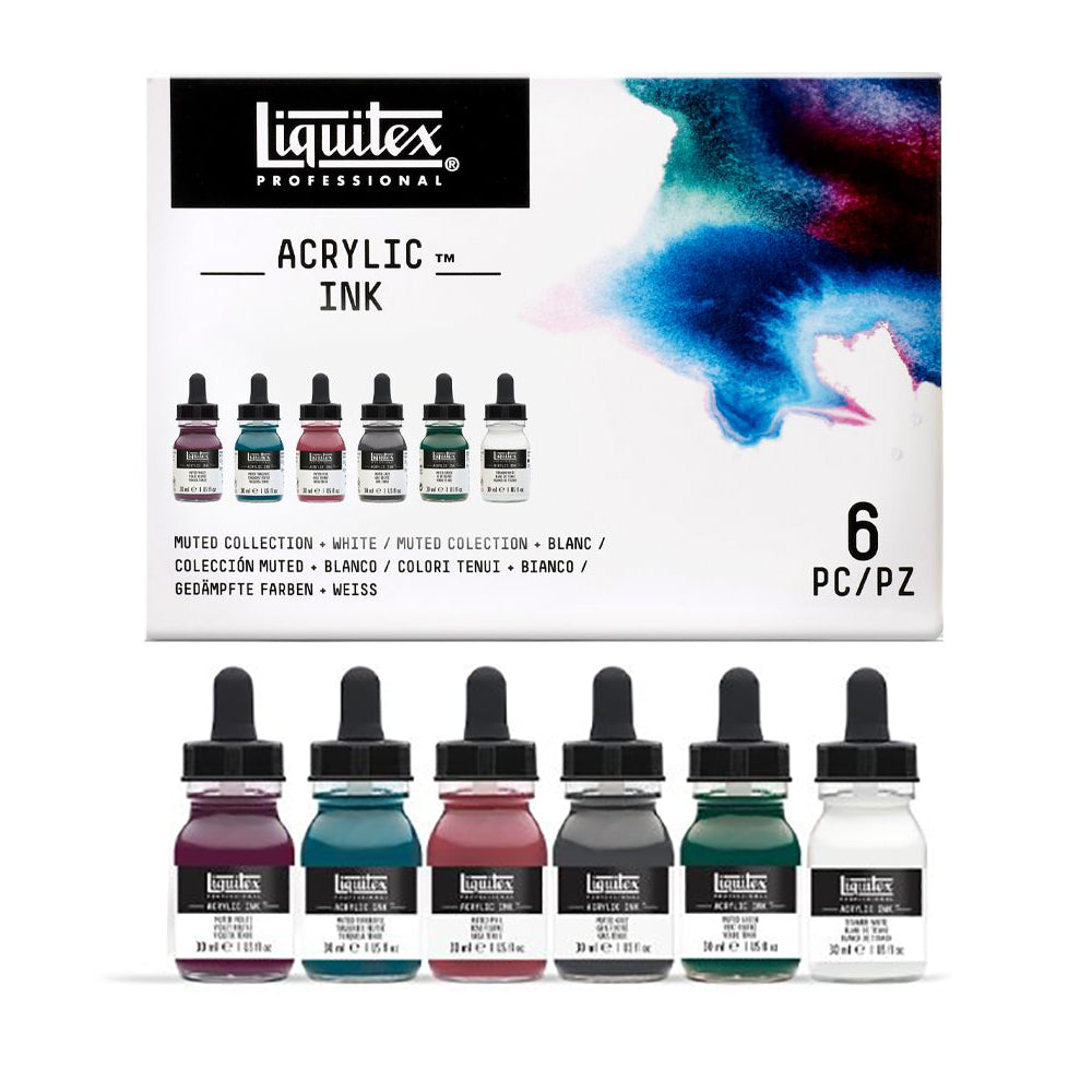 Liquitex Acrylic Inks Muted Collection 30ml Set Of 6