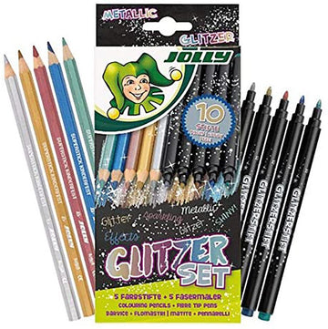 Jolly Supersticks Kinderfest Metallic Colored Pencil Set of 6 From Austria  