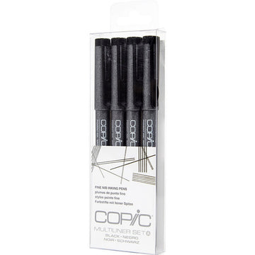 COPIC Multiliner Set Black A 0.03, 0.05, 0.1, 0.3