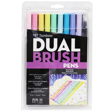 Tombow Dual Brush Pen Pastel Palette - Set of 10