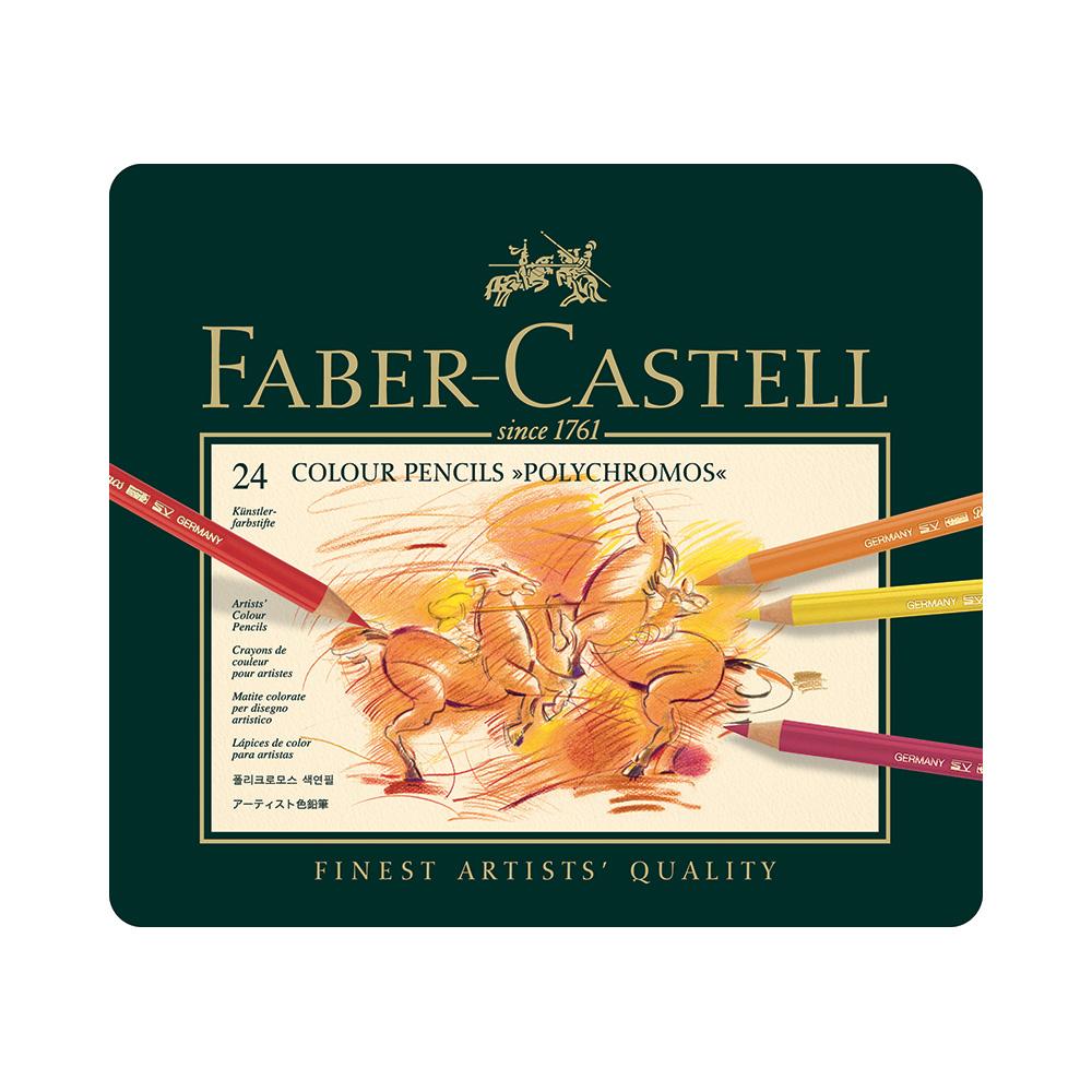 Faber-Castell Polychromos Artists‘ Colour Pencils - 24 Tin