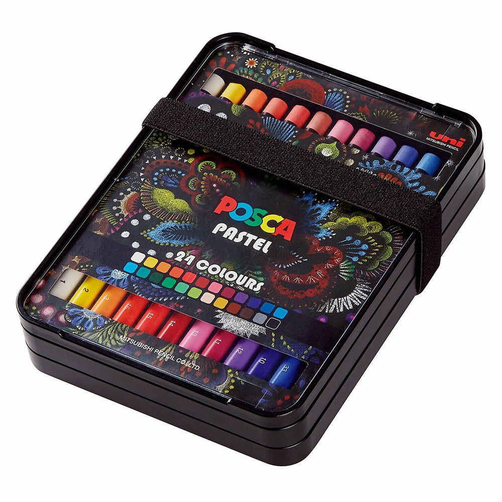 Posca Paint Markers Set of 4 Fluorescent Colours - 8.0mm Bold