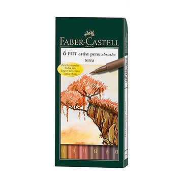 Faber-Castell Pitt Artist Pens Terra Set of 6