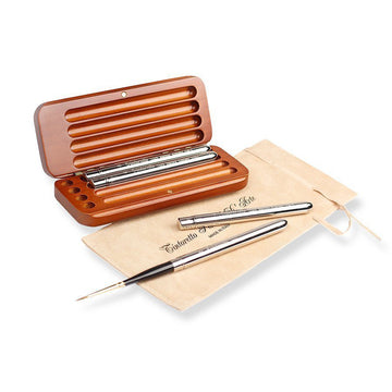 Tintoretto Wooden Pocket Case - 4 Pocket Brushes - Series 1326